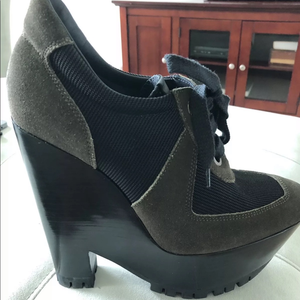 Authentic Burberry Lace Up Wedge.